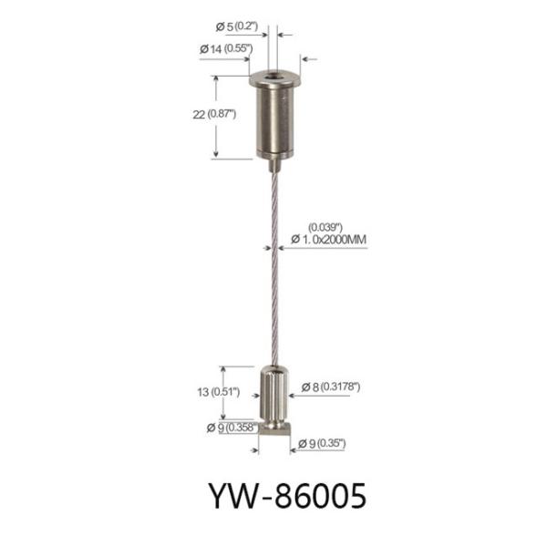 Système accrochant d'écran antibruit d'OEM vers le haut de la longueur réglable YW86004 de 2000mm