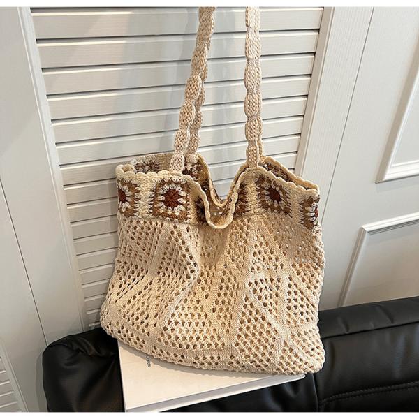 Raffia Straw Bags Tote Summer Beach Purses Wholesale New Ethnic Style Beach Bags Women Paper Straw Crochet Tote Bags Large Capacity Raffia Braided Handbags
