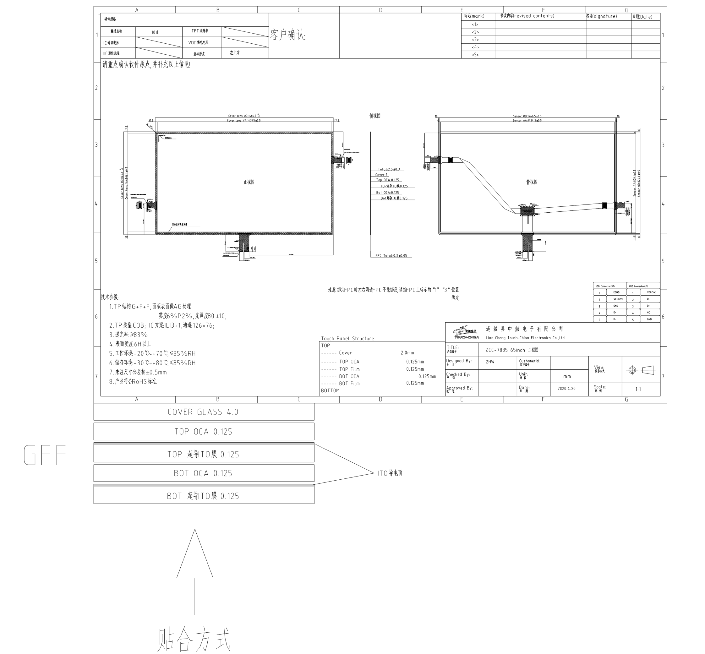 21,5 панель ILITEK экрана касания пункта дюйма PCAP Multi/решение EETI IC