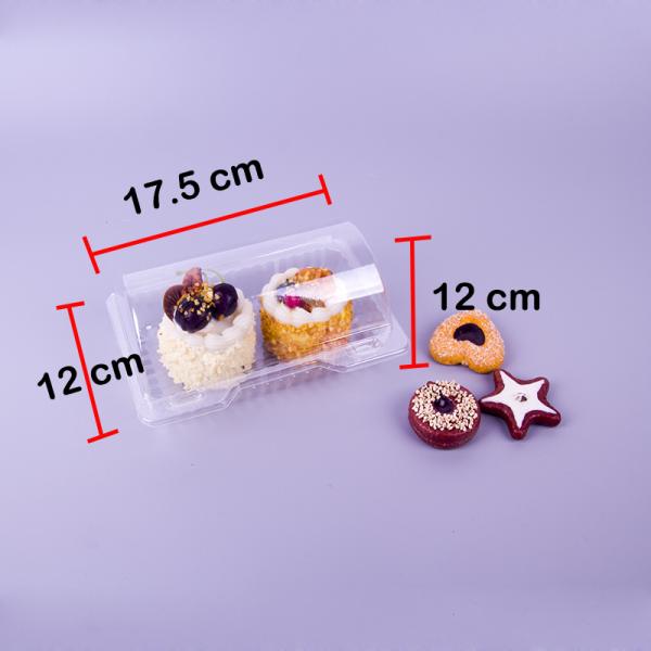 Recipientes 17.5x12x12cm descartáveis amigáveis da salada de fruto de Eco