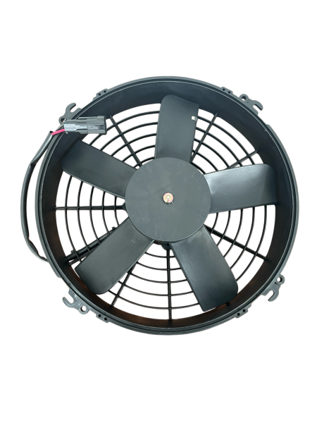 24V DC Motor Condenser Cooling Fan with 5-Blade Aerodynamic Design and Pre-Wired Connector