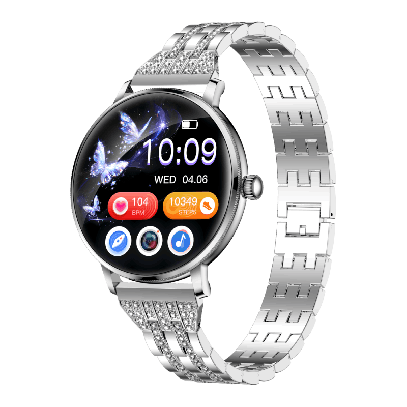 Support OEM & ODM | 1.19-inch AMOLED Women's Smart Watch with IP68 Waterproof and Bluetooth Calling for Fitness Tracking