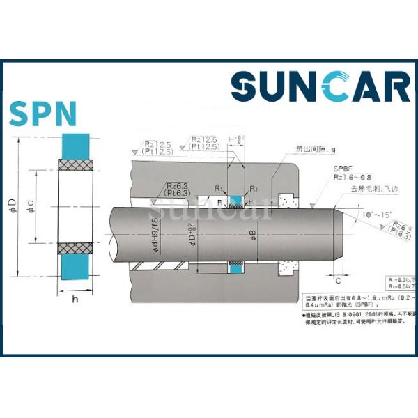 Уплотнение плунжерного штока уплотнений гидравлического масла SPN