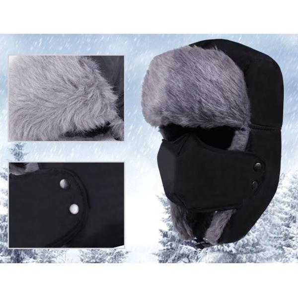 Unisex Outdoor Waterproof Wool Winter Hat For Men Strings Buckle Closure Available