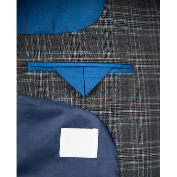 Dark Mens Grey 2 Piece Suit Business , Slim Fit Tailored Suits Zipper Fly