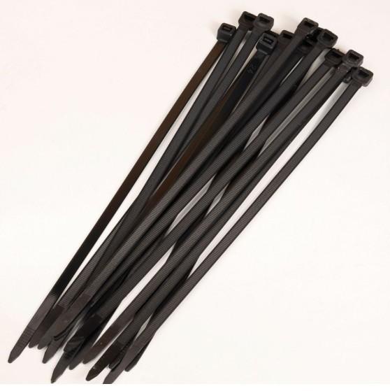 250mm Black Self Locking Plastic Cable Tie Pa66 Disposable Cable Wire Ties