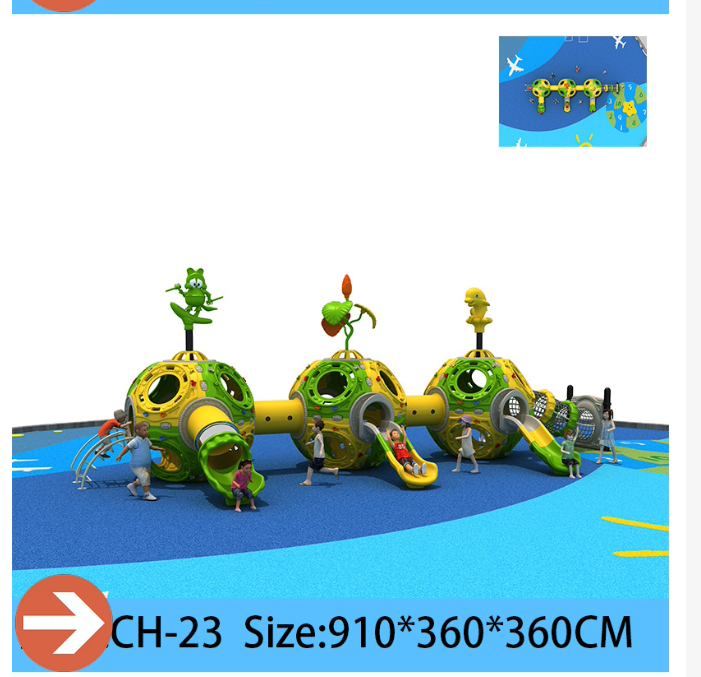 Space Capsule Theme Playground Equipment Custom web Climbers Swings  Plastic Slides for Parks  Kindergartens Safe & Child-Friendly​