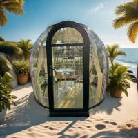 Modern Panoramic PC Dome House Long-Extended Bubble Greenhouse for Outdoor Party Glamping