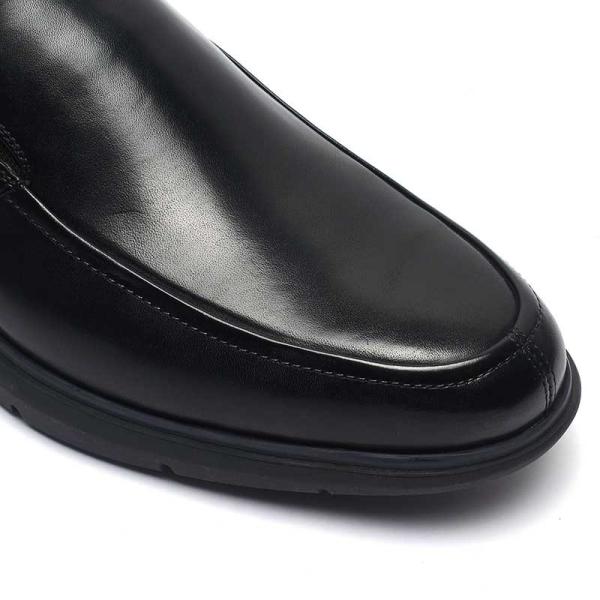 Black Anti Odor Mens  Breathable Genuine Leather Shoes