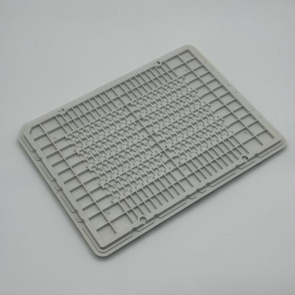 柔軟なカスタマイズされたトレイ ポケットサイズ 25.7*6.4*0.41mm チップトレイ ホワイトABS半導体チップロードトレイ