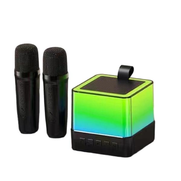 多色LEDミニキューブスピーカー 89mm パーティやカラオケのために完璧な音色