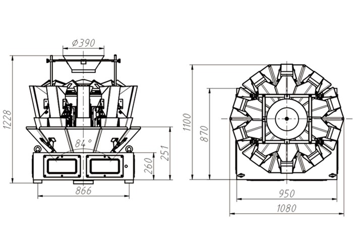 хоппер 1.6L отсутствие Weigher Kenwei Multihead весны