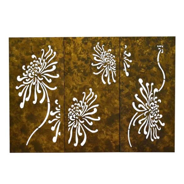 Backyard Metal Garden Fence Panel Decorative Laser Cut Metal Fence Panels