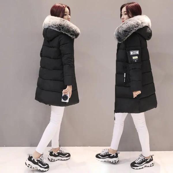                  Women Winter Cotton Coat Fur Collar Jackets Fashion Blazer Winter Padded Parka Clothes Bomber Jacket for Women             