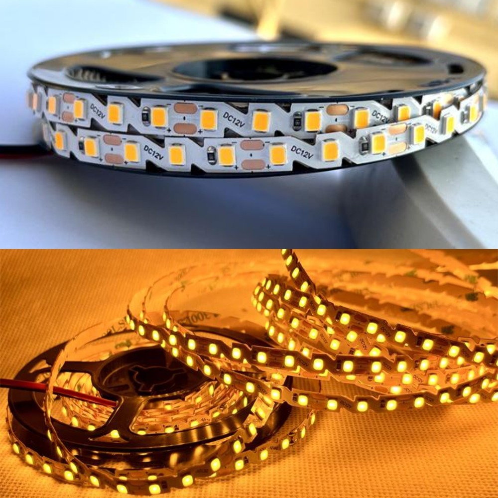 2700k Zigzag Led Strip Warm White 120led/M Gold Color High Brightness CE ROHS