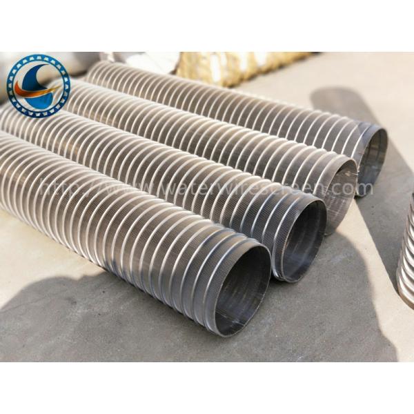 Durable Stainless Steel Inverted Wedge Wire Screen For Water / Oil Well