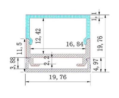 U shape LED aluminum extrusion profiles, milky diffuser for led strips, aluminum LED profiles for stores