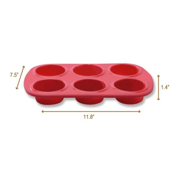 Easy Take Off Reusable 6 Cavity Silicone Bread Mould