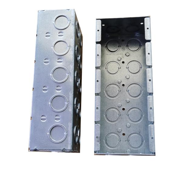 4 Gang Steel Conduit Box 1.60mm Thickness PreGalvanized  1/2 3/4 Knockouts