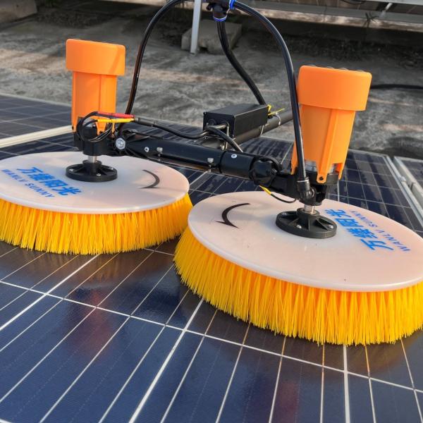3.5-Meter Aluminum Alloy Handle Double-Disc Rotary Brush for Solar Panel Cleaning