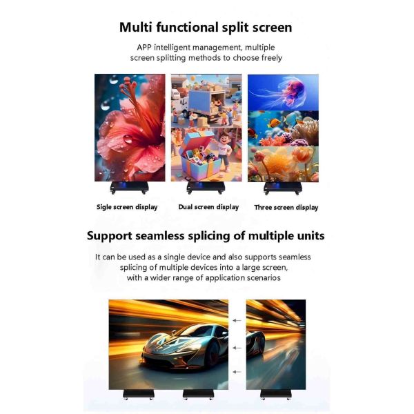 P1.5 Tri Fold Poster Led display Foldable led Screen Double Sided led dispaly