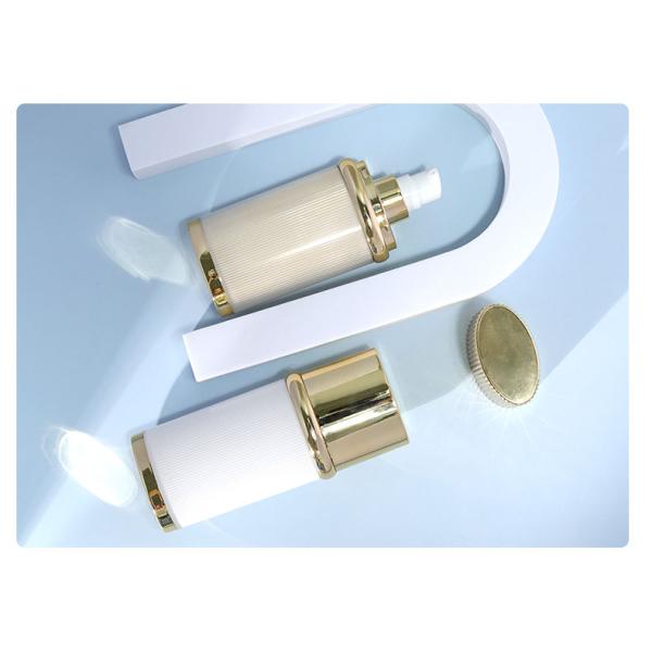 Embalaje de aceite esencial acrílico botellas de 30 ml 50 ml botellas de spray de plástico para protector solar / esencia / crema para bebés