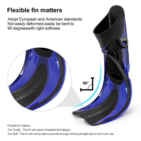 Humanized Outdoor Scuba Diving Fins With Drain Holes XL Size