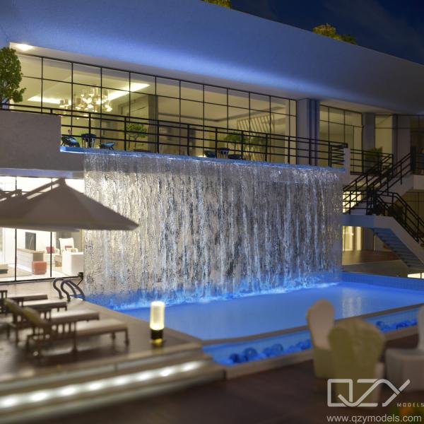 DAR GLOBAL Arquitectura monocromática Modelo estructural 1/50 Arabia Saudita Villa Versace