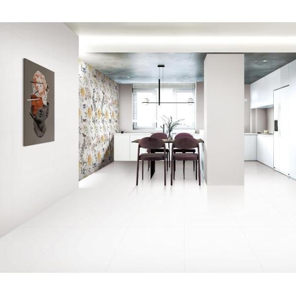 Carreau de porcelaine émaillée blanche de qualité AAA 750x1500mm pour salle de bain