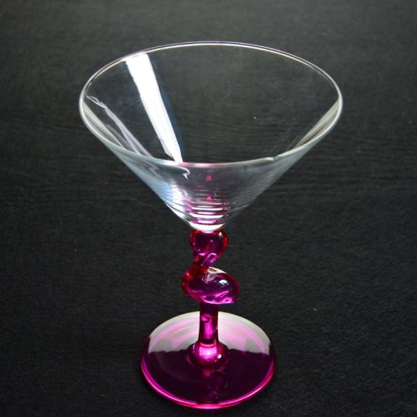 Pink Color  Flamingo Shaped Stem Cocktail Crystal Glasses