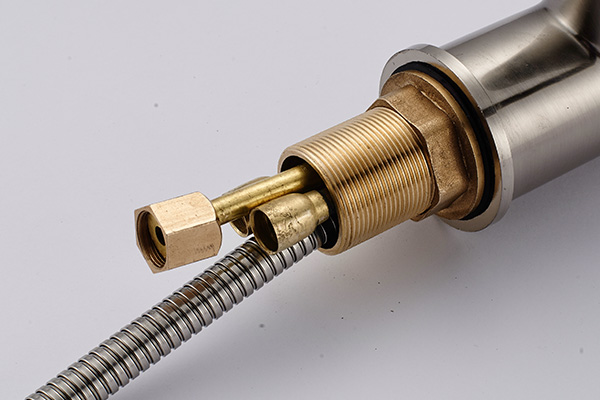 Nickel Brushed Kitchen Basin Faucet Dual Water Flow Mode ROVATE Compact Size