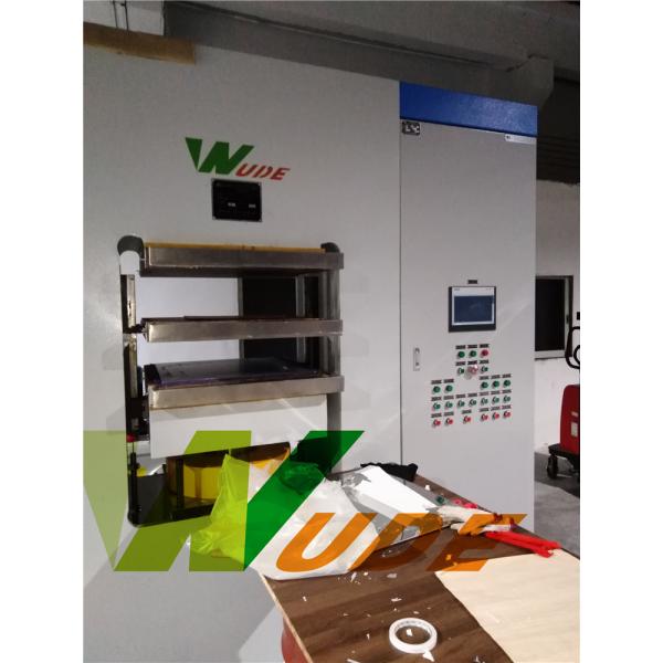 Melamine Impregnated Paper Lab Press Machine Frame Style Two Layer PLC Control