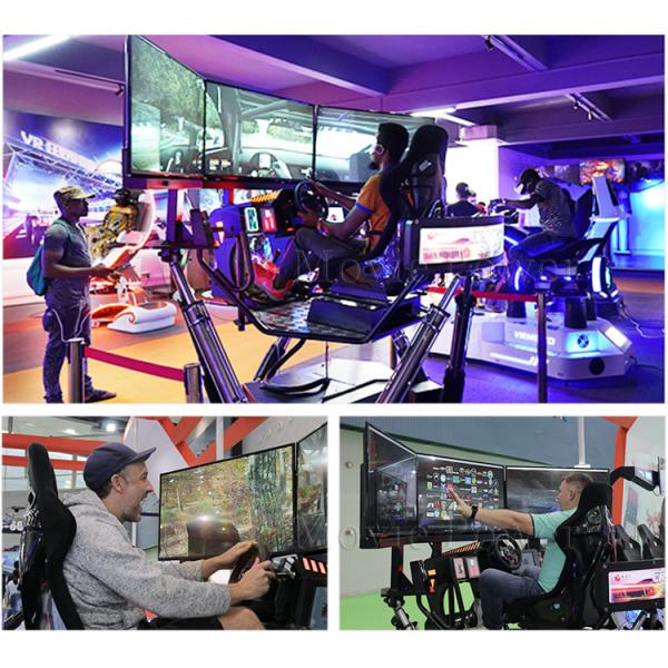 Портативный 3-экранный симулятор вождения 6 DOF Racing Cars Arcade Dynamic Motion Drive