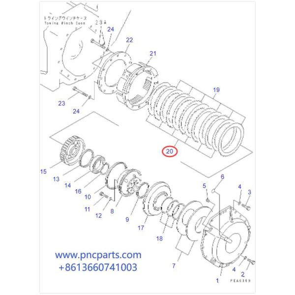 14X-960-3171 части Dozer KOMATSU плиты трением диска D65EX-12 запасные