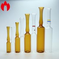 Ampoule de verre pour injection de 1 ml à 20 ml vide, claire ou ambrée Pharma