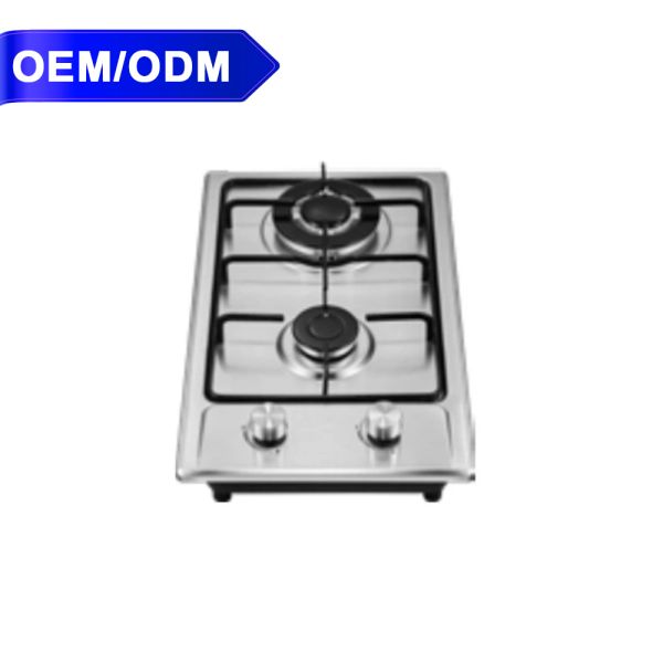 Built In Double Burner Gas Stove Wholesale Stainless Steel Knobs Control Easy Installation