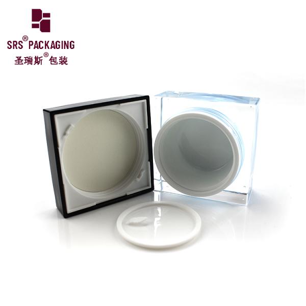 J053 15g 30g 50g square custom blue acrylic plastic cream empty jar