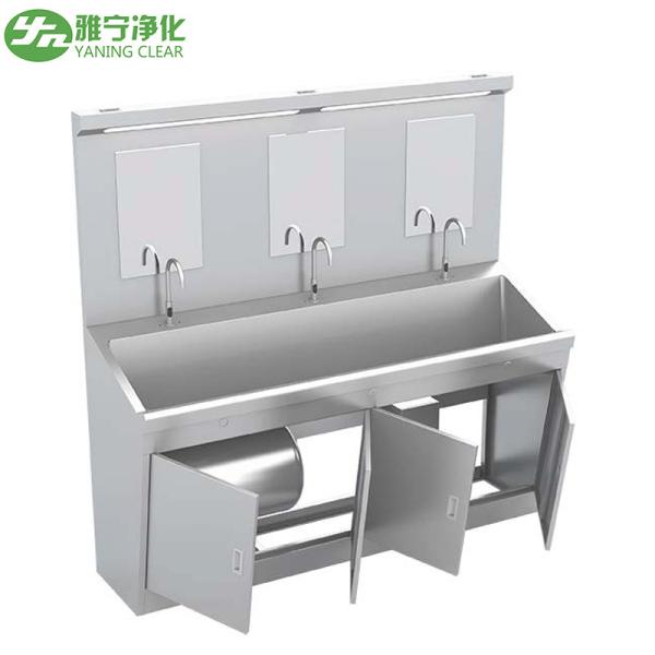 Dental Furniture Single Person 550*550*850mm Washing Hand Sink Industrial Stainless Steel Sink