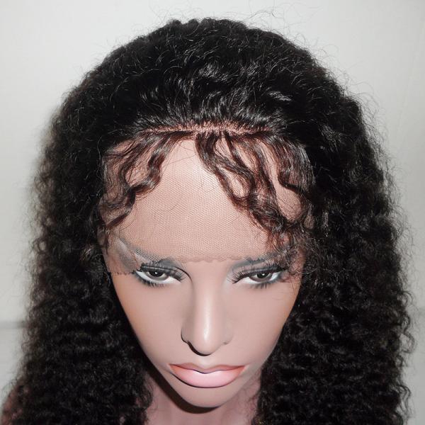 Afro Curl  Virgin Human Hair Full Cuticle Brazilian Lace Wigs for african women