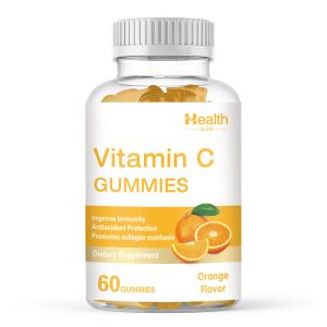 Collagen Boosting Orange Vitamin C Gummies Immunity Dietary Supplement Non GMO