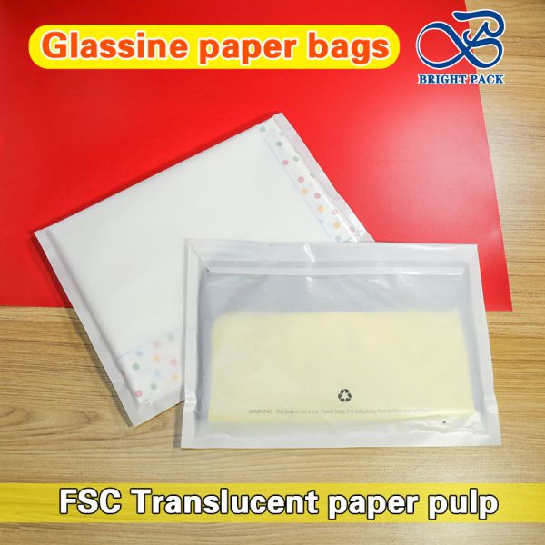 ClearView™ 40g Self-Adhesive Biodegradable Glassine Paper Bags for Sustainable Garment Packaging