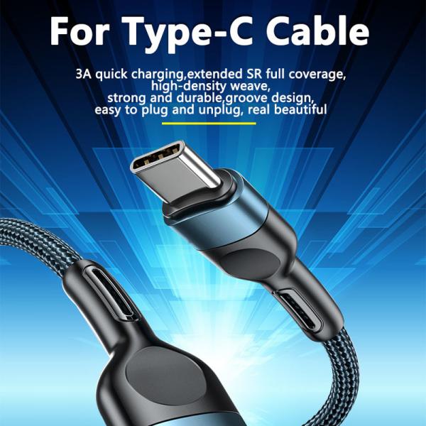 Aluminum Alloy 480mbps Fast Charger Cable 3A Black Red Blue Color