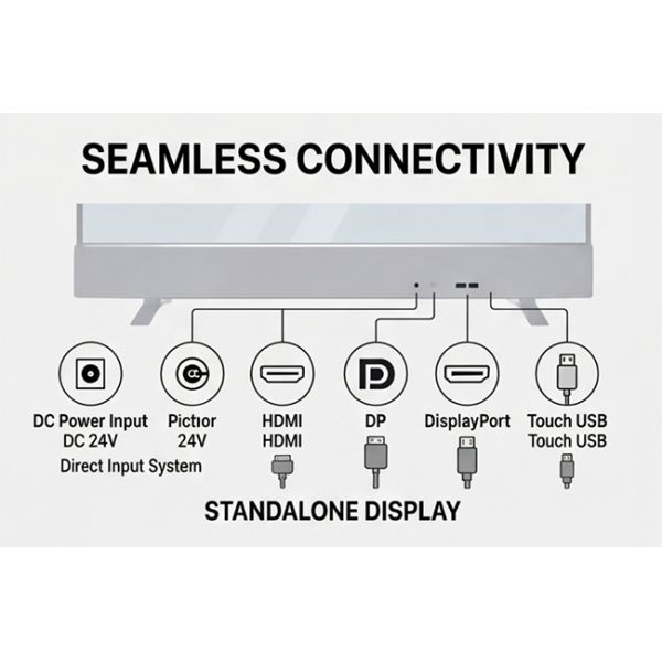 55 Inch Smart Oled 4K Information Kiosk transparent oled (tv-oled) displays
