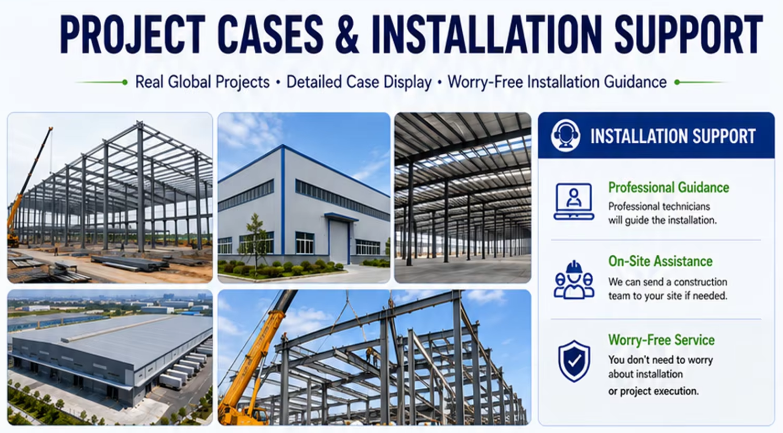 Prefab Metal Steel Frame Workshop Building H Beam Structural Steel Industrial Plant for Manufacturing & Logistics Storage