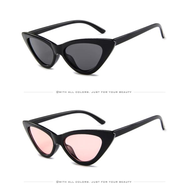 Retro Vintage Narrow Cat Eye Sunglasses Women Cat Eye Clout Glasses Plastic Frame