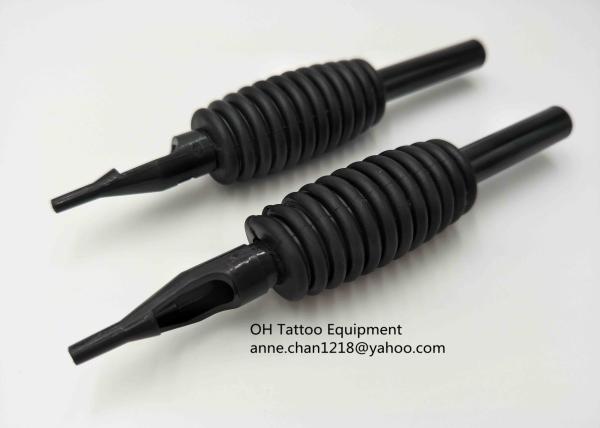 1 3/4 19mm 25mm Black Rubber Tattoo Grips Pre Sterilized Individual Pack
