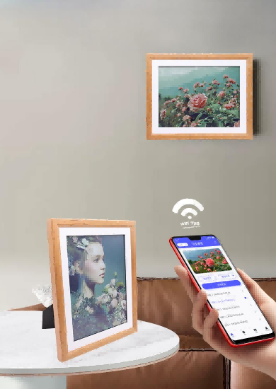 YZY 7.3 Inch Smart Digital Photo Frame with E Ink Spectra 6 Full Color Display and Low Power Consumption for Indoor Advertising