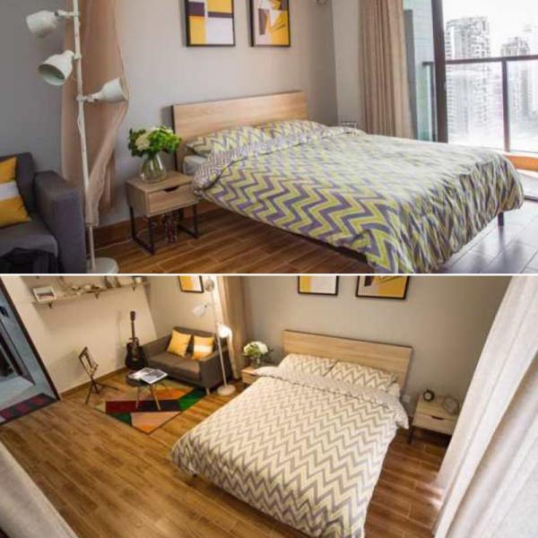 Beston Hoteles de madera muebles de dormitorio conjunto BS-HT18 personalizable