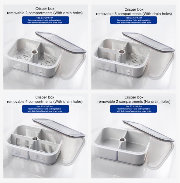 Plastic 3 Compartment Lunch Containers OEM Food Container Freezer