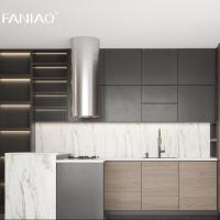 Armários de cozinha modulares de madeira para apartamento